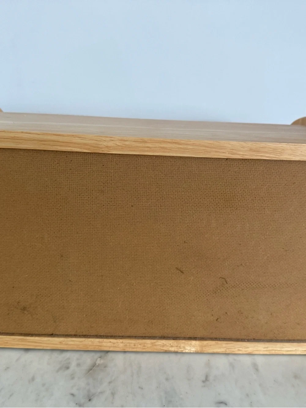 Vintage Oak Wooden Roll Top Bread Box Keeper Farmhouse Country Granny Cottage